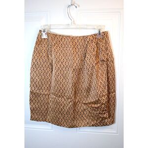 Vintage Silk Skirt Wainwright & Spencer Brown Wrap Mini US Size 4
